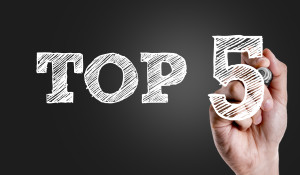 Hand writing the text: Top 5